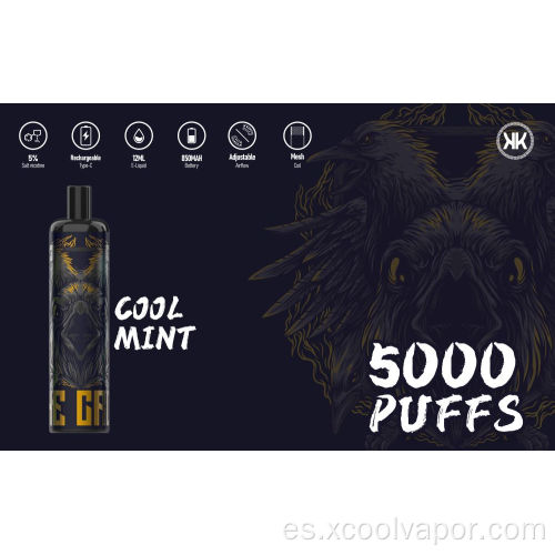 Xcoolvape mejor vendiendo 5000 puffs vapes desechables hqd